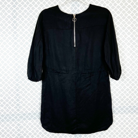 EUC UO Black Adjustable-Waist Tencel Mini Dress - Picture 4 of 11